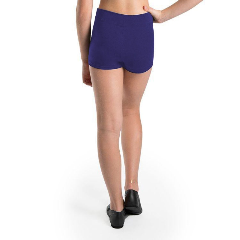 Bloch Chavelle Hipster Front Short Kids' Bottoms Deep Purple | DILVO96130