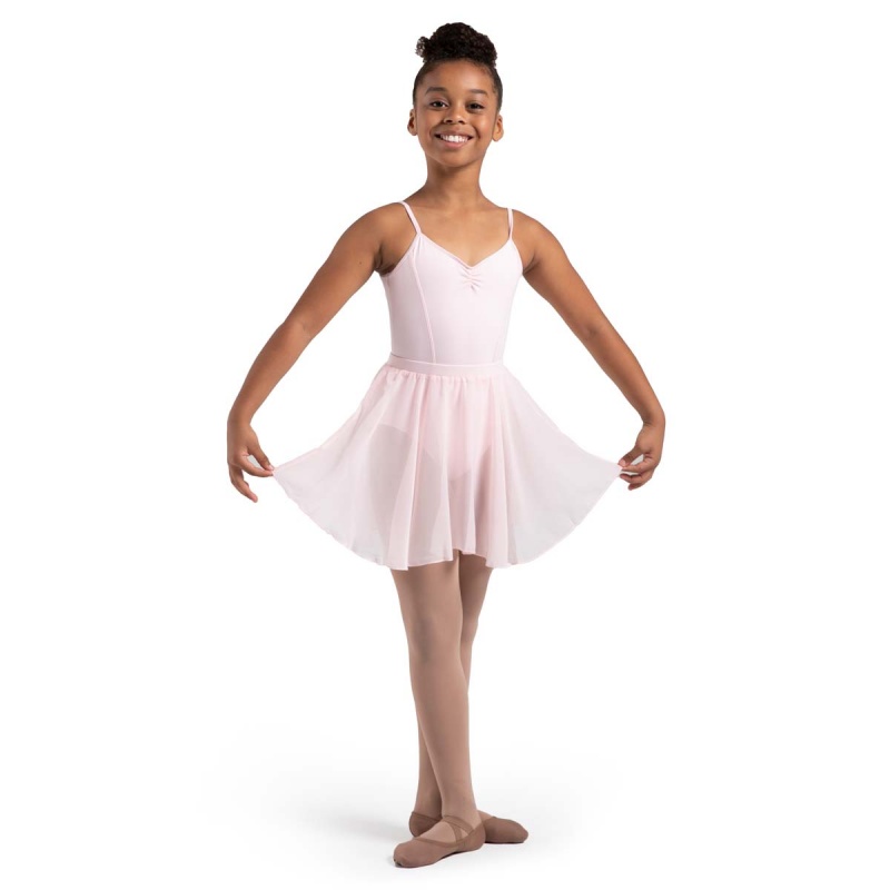 Bloch Chayanne Chiffon Short Circle Kids' Skirts Candy Pink | ZILNQ54372