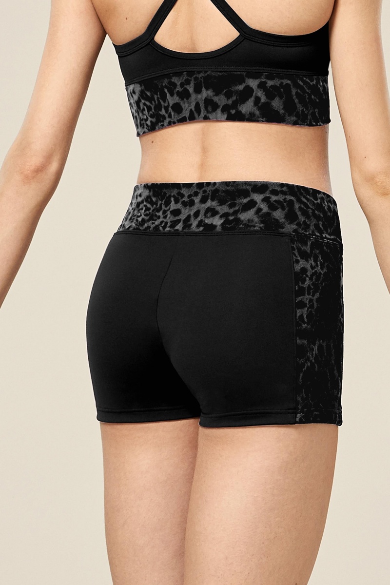 Bloch Chiarra Animal Printed Mesh Women's Bottoms Black | FILUI39238