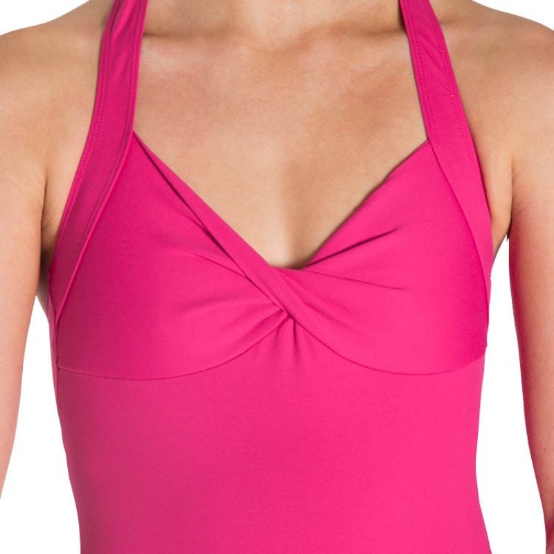 Bloch Cinnamon Halter Women's Leotards Hot Pink | SILNY97165