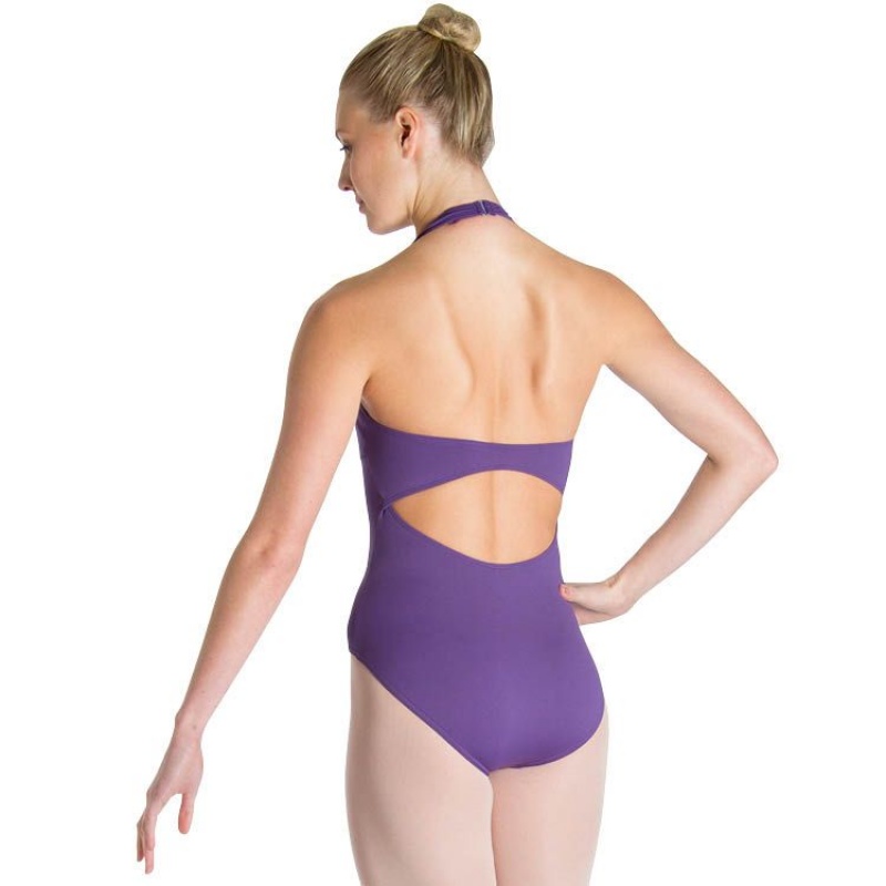 Bloch Cinnamon Halter Women\'s Leotards Purple | LILSX92451