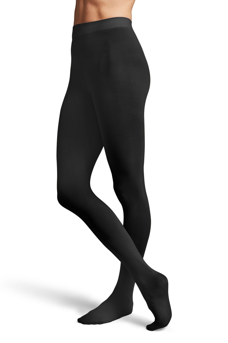 Bloch Contoursoft Footed Women\'s Tight Black | ILEGJ68424