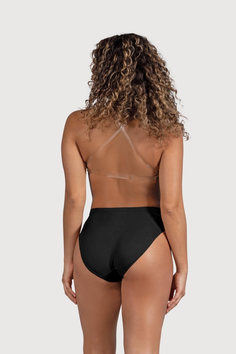 Bloch Deva V Front Women's Underwear Black | MILHR75410