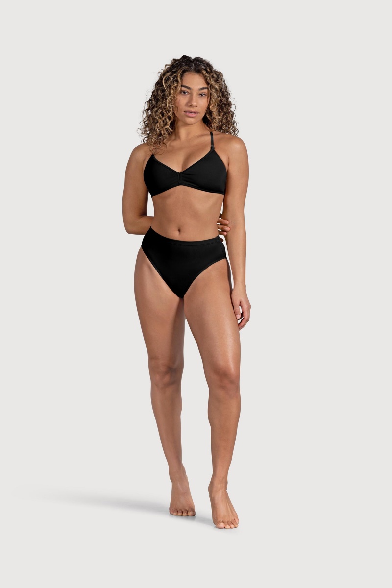 Bloch Deva V Front Women's Underwear Black | MILHR75410