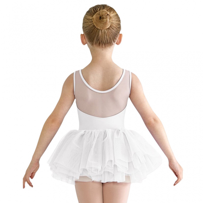 Bloch Emica Sweetheart Tank Tutu Kids' Leotards White | ILCIF28804