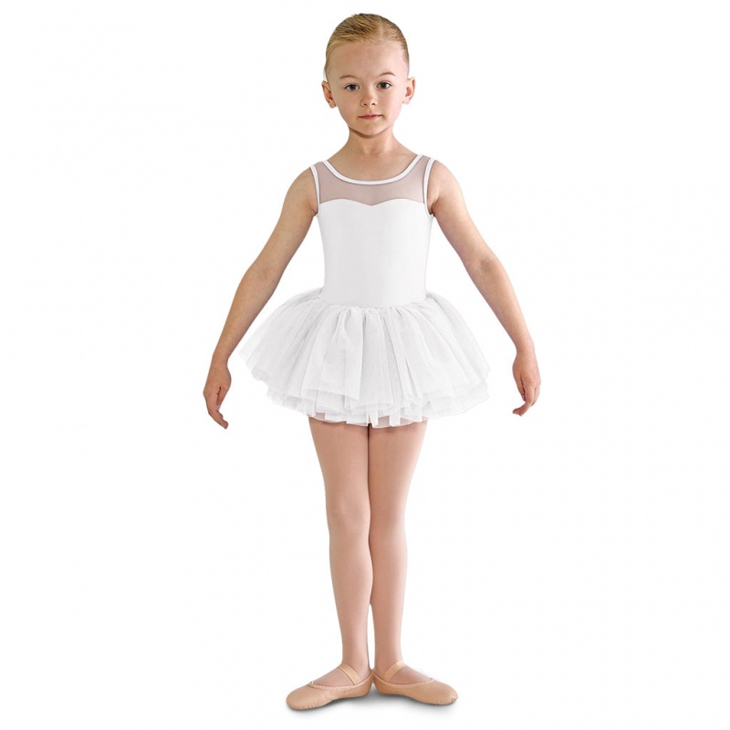 Bloch Emica Sweetheart Tank Tutu Kids' Leotards White | ILCIF28804