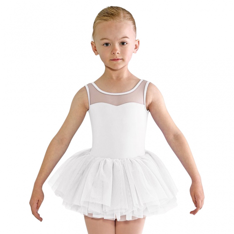 Bloch Emica Sweetheart Tank Tutu Kids\' Leotards White | ILCIF28804