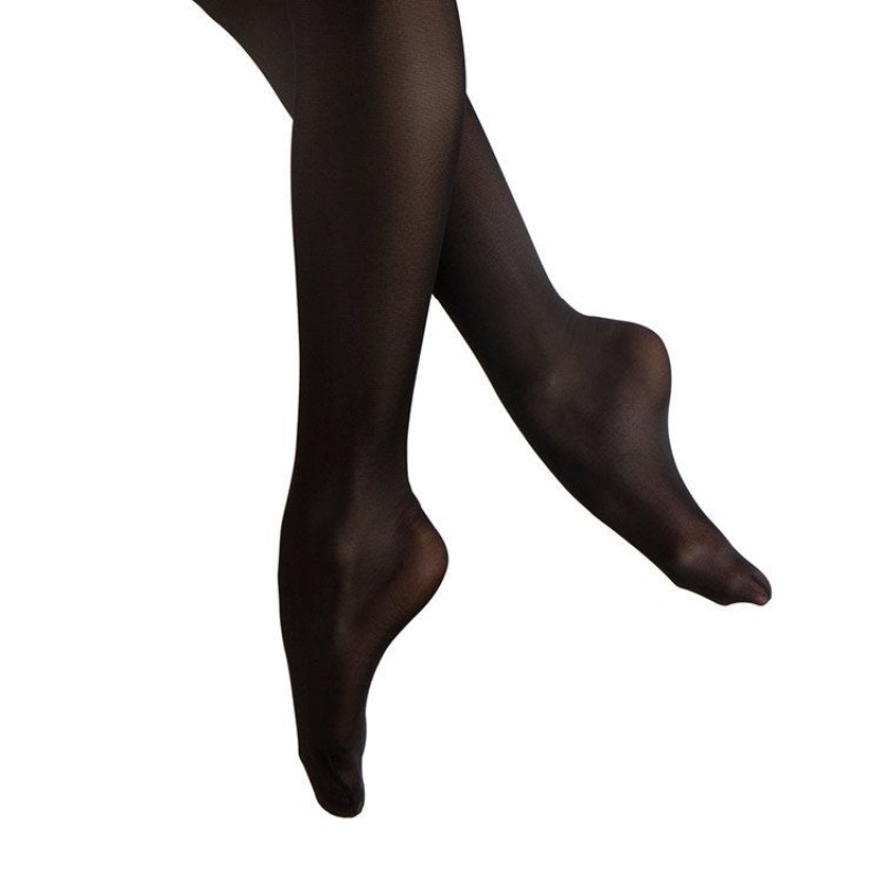 Bloch Fiesta Shimmer Footed Women\'s Tight Black | DILKV78248