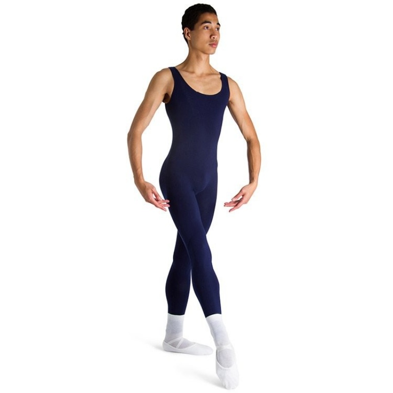 Bloch Mark Scoop Neck Tank Men\'s Unitards Navy | ILCVG28415