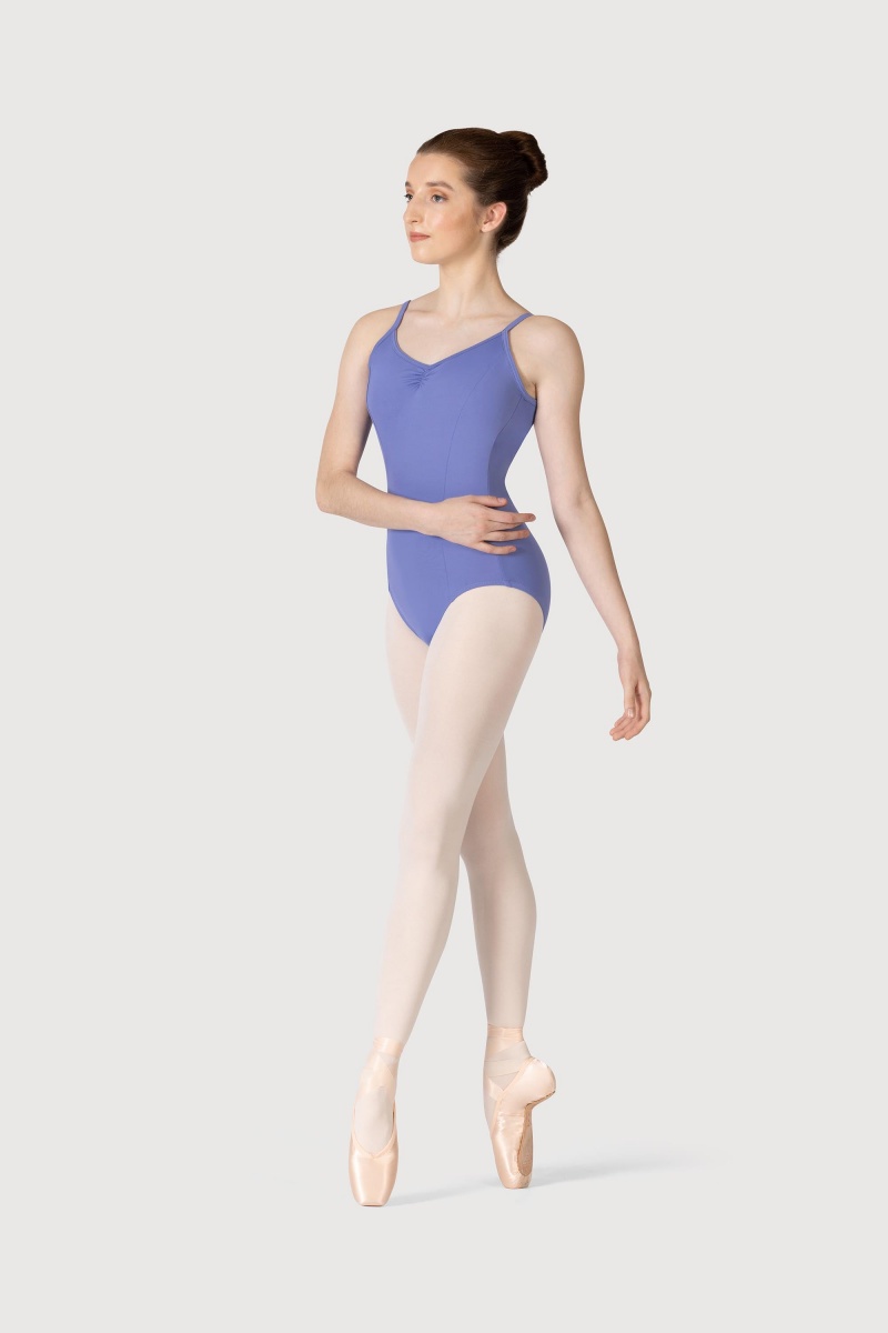 Bloch Microlux™ Cherie Princess Cami Gathered Front & Back Kids' Leotards Lunar | ILQCS15094