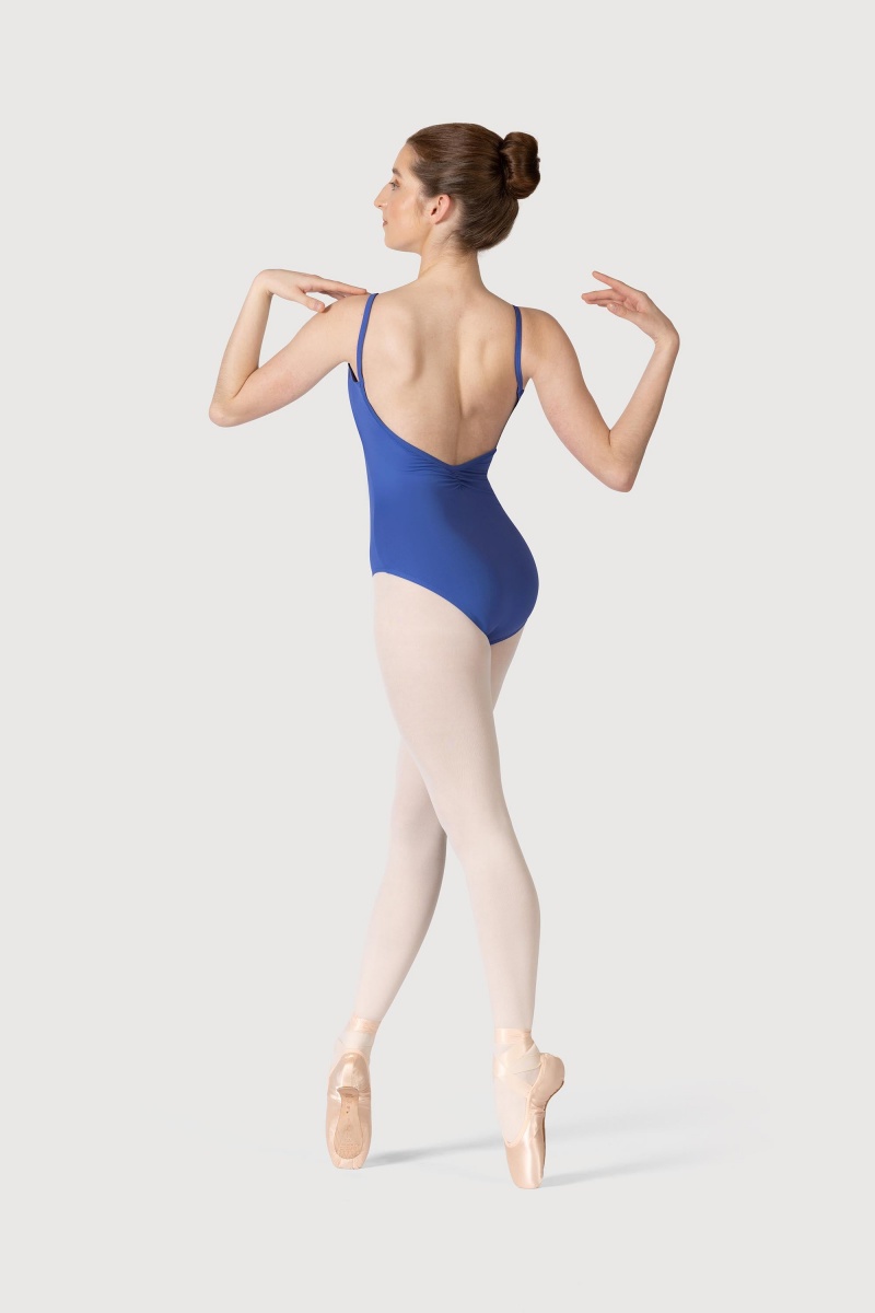 Bloch Microlux™ Cherie Princess Cami Gathered Front & Back Kids' Leotards Zaffiro | ILZPD14566