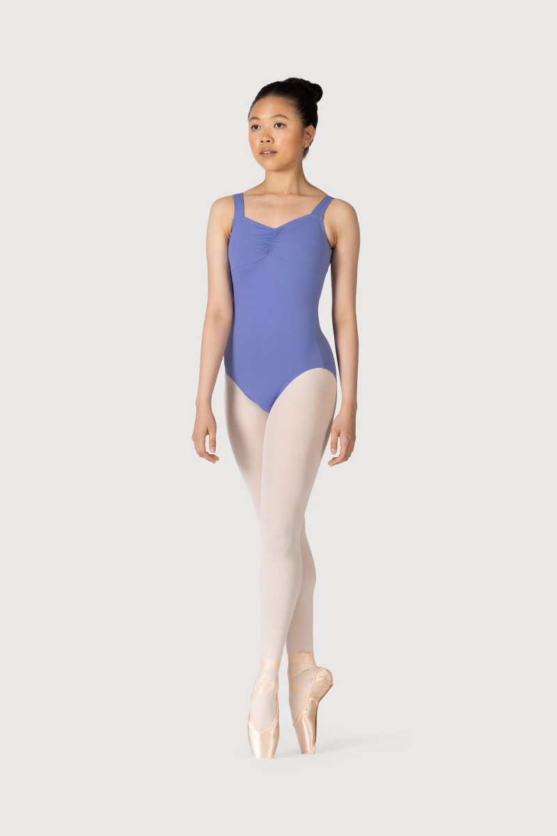 Bloch Microlux™ Gayleena Empire Gathered Front Wide Strap Kids' Leotards Lunar | XILBH46534