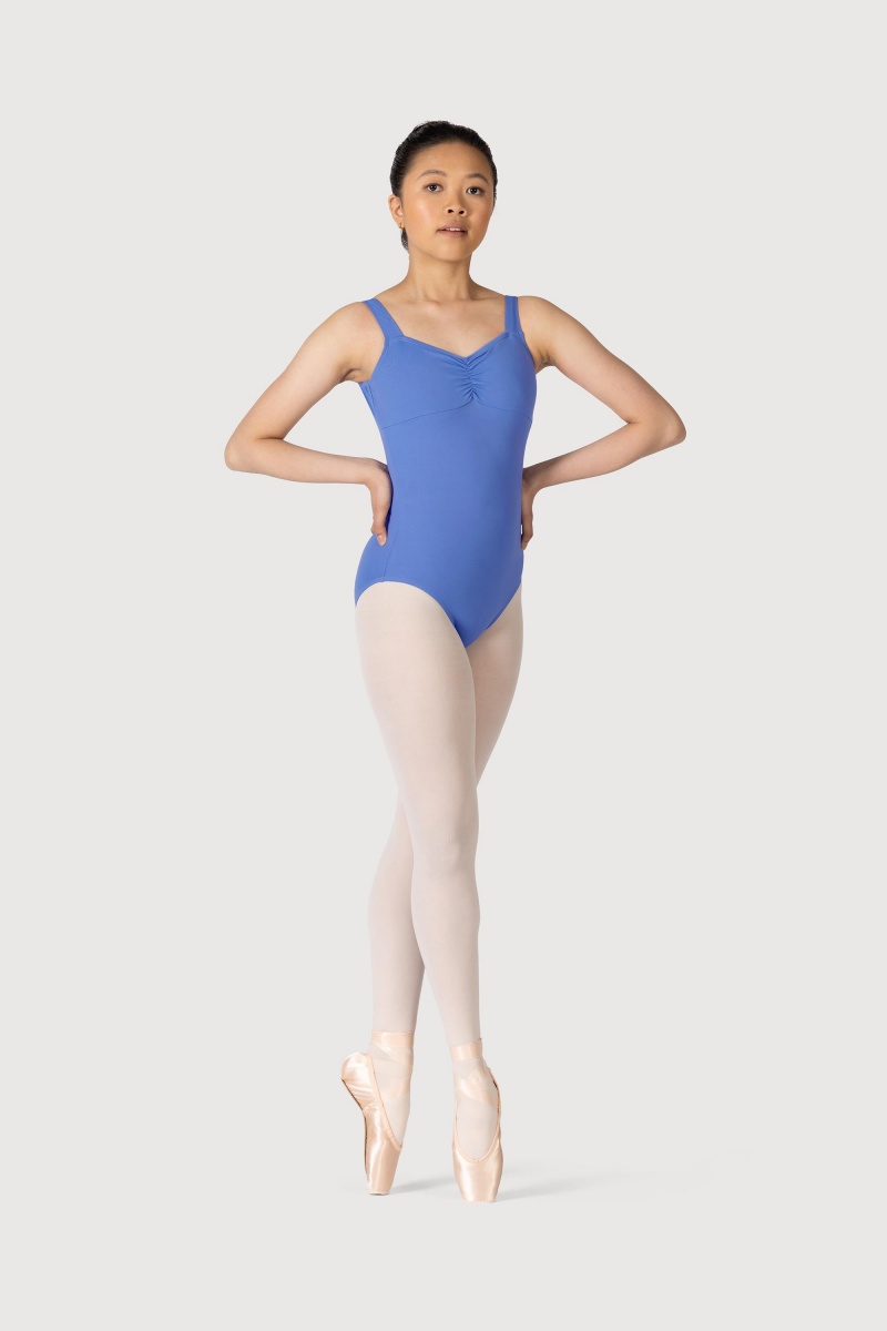 Bloch Microlux™ Gayleena Empire Gathered Front Wide Strap Kids' Leotards Zaffiro | ILZDE55378