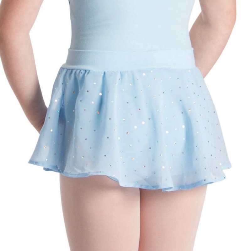 Bloch Olesia Sequin Spotted Kids' Skirts Pastel Blue | ILEGJ30997