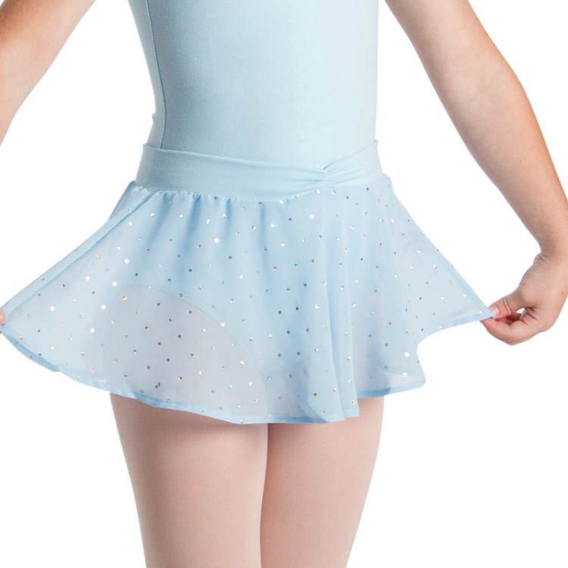 Bloch Olesia Sequin Spotted Kids\' Skirts Pastel Blue | ILEGJ30997