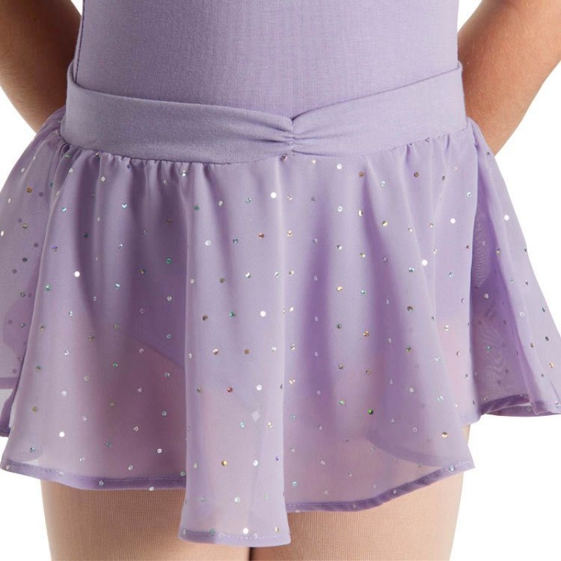 Bloch Olesia Sequin Spotted Kids' Skirts Lilac | YILGT29733