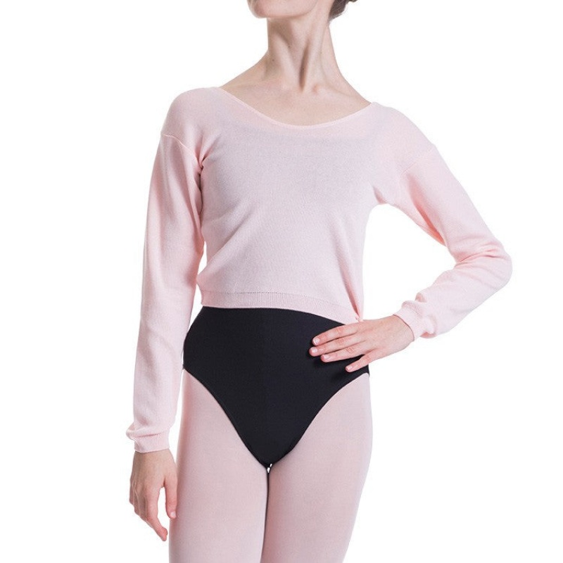 Bloch Overt Cropped Long Sleeve Sweater Women's Tops Pink | ZILMJ60682