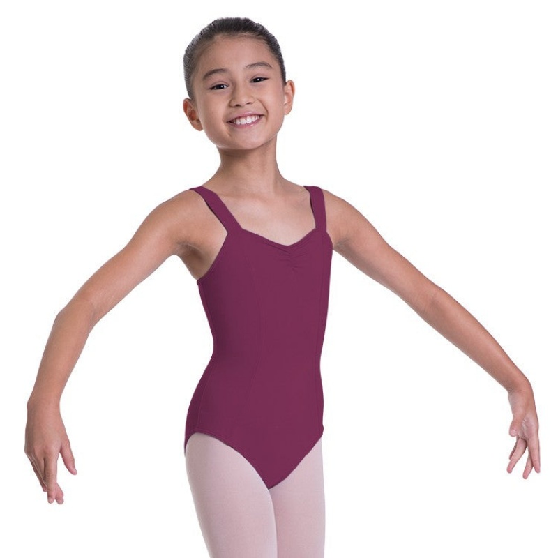 Bloch Overture Obelia Princess Seam Kids\' Leotards Burgundy | SILNY79680