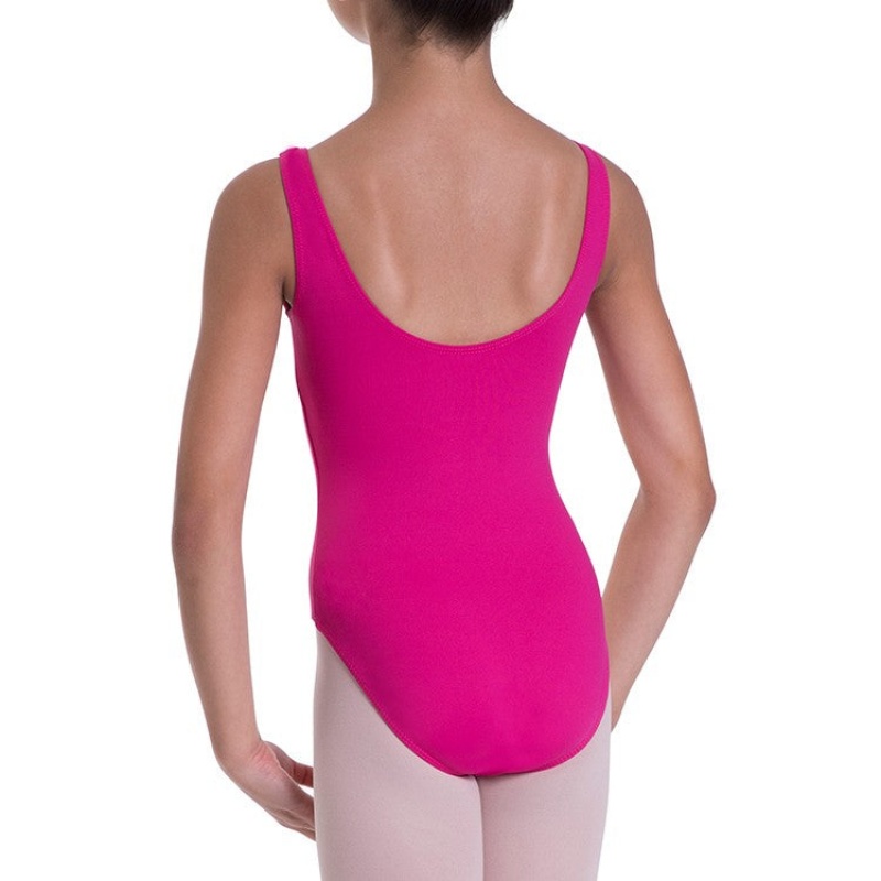 Bloch Overture Odetta Sleeveless Pleat Kids' Leotards Mulberry | ZILNQ95479