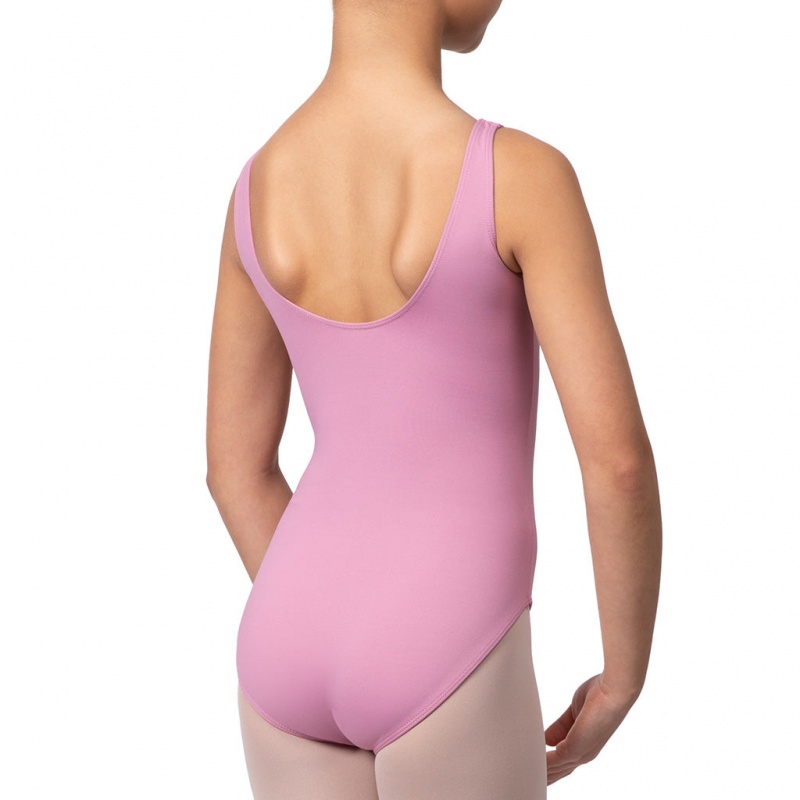 Bloch Overture Odetta Sleeveless Pleat Kids' Leotards Dusk | PILQX68069