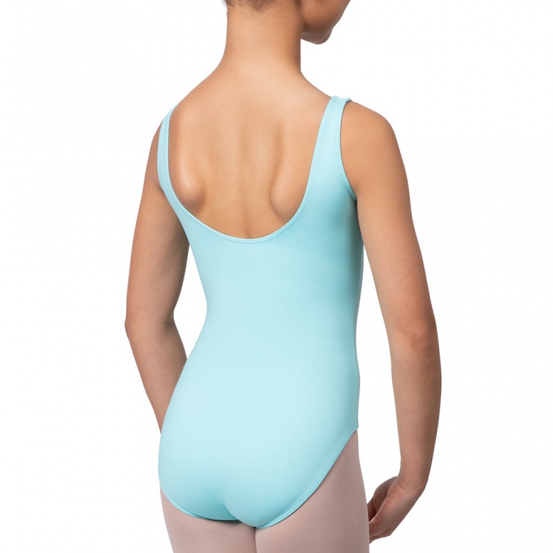 Bloch Overture Odetta Sleeveless Pleat Kids' Leotards Iceberg | MILFT95372