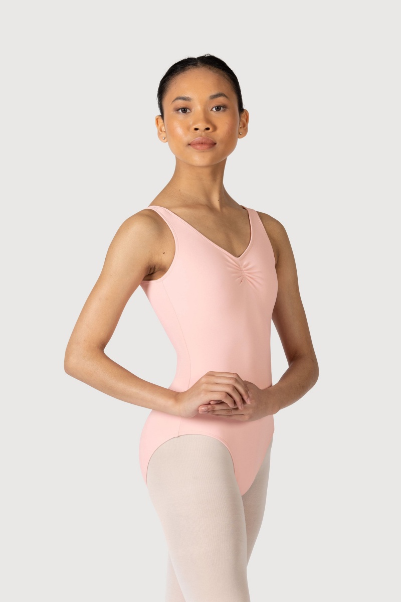 Bloch Overture Odetta Sleeveless Pleat Women's Leotards Candy Pink | ILCIF54316