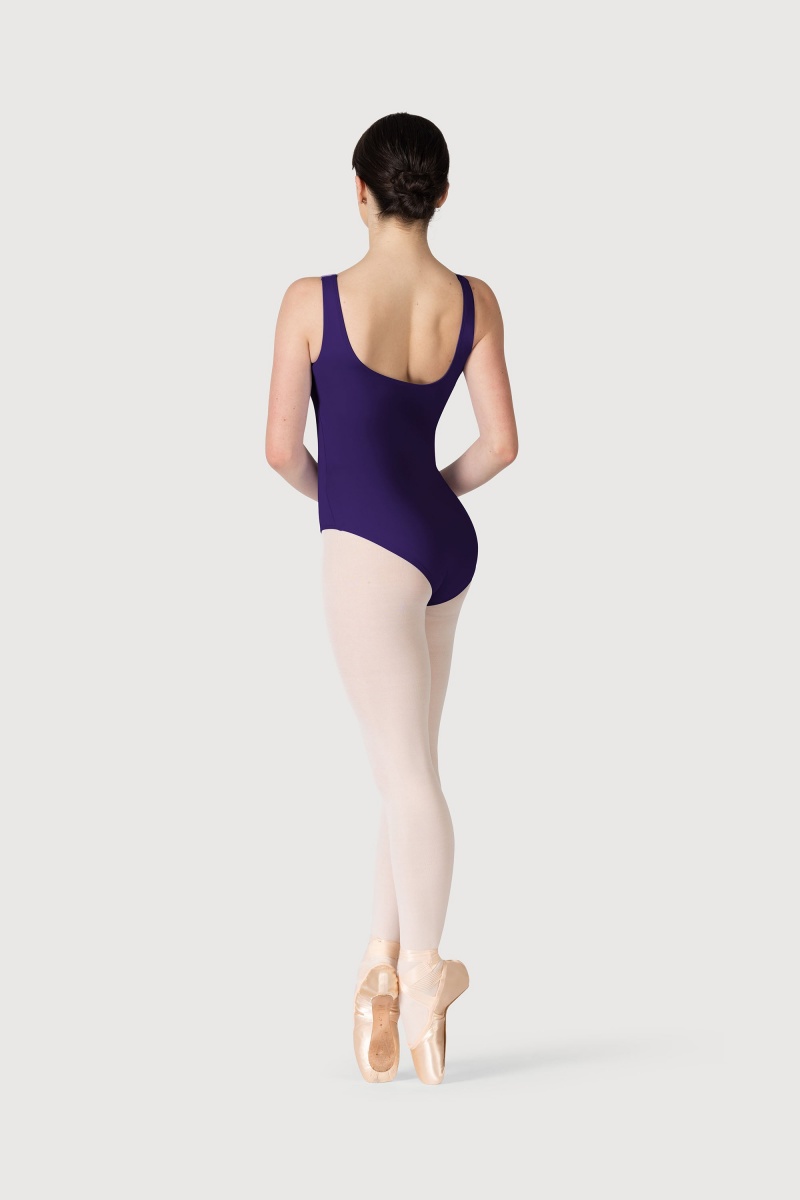 Bloch Overture Odetta Sleeveless Pleat Women's Leotards Deep Purple | ILQAV71716