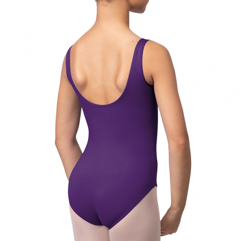 Bloch Overture Ondina Princess Seam Kids' Leotards Purple Iris | UILTG52707