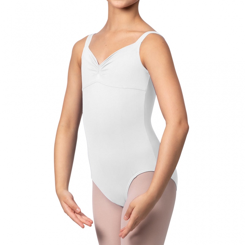 Bloch Overture Ondina Princess Seam Kids' Leotards White | MILHR36453