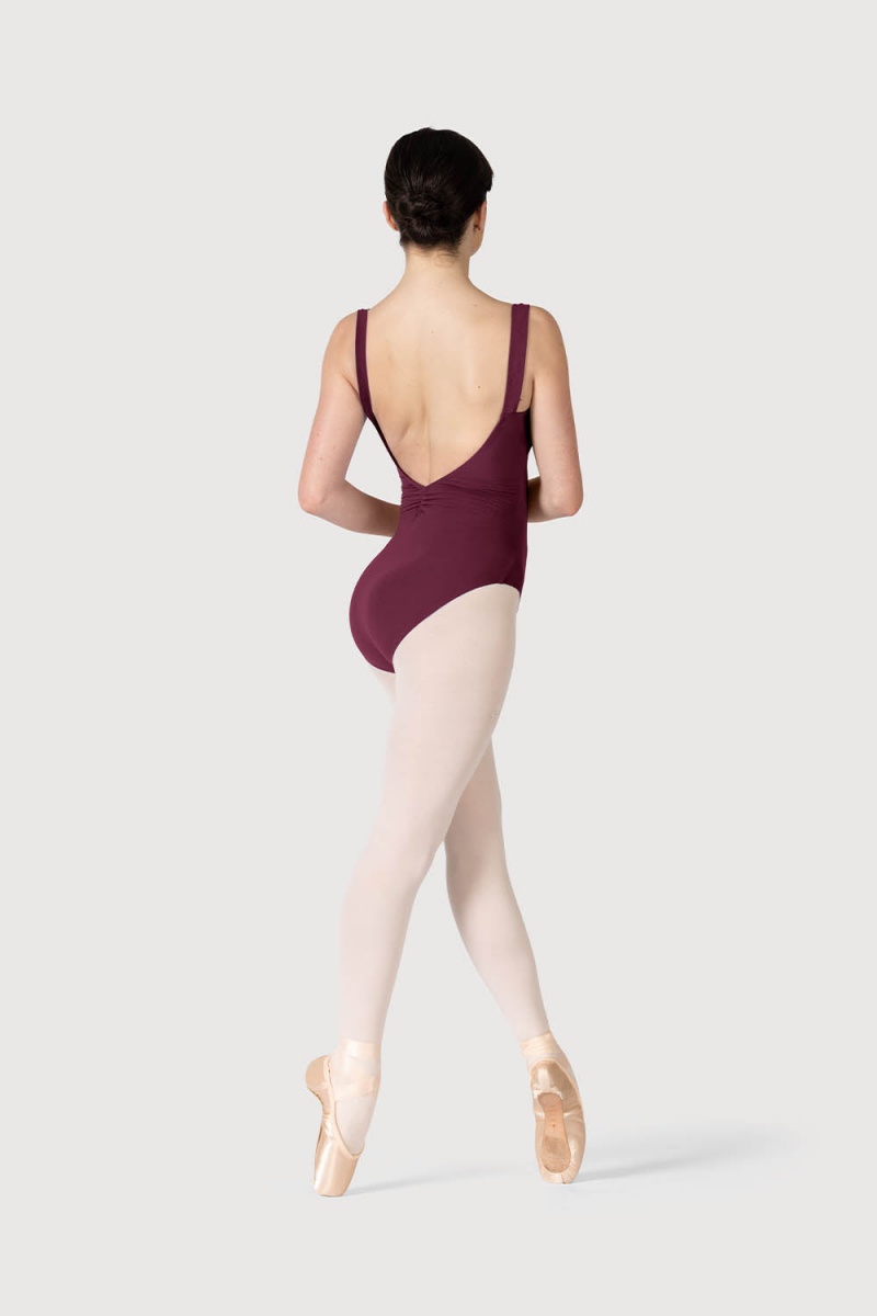 Bloch Paradise Contour Women's Leotards Burgundy | ILNZX74179