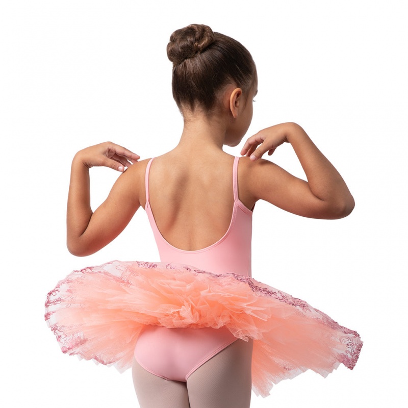 Bloch Perlaida' Sequin Overlay Tutu Kids' Leotards French Rose | ILXMI84466