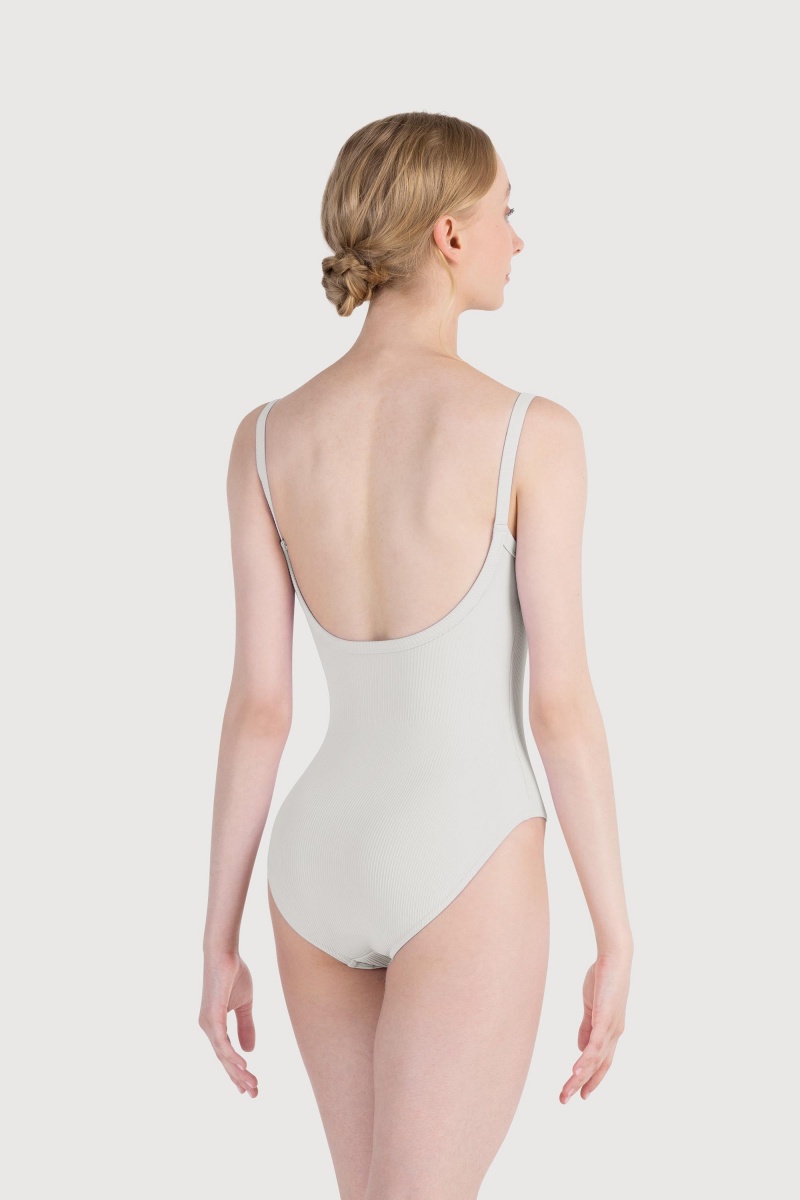 Bloch Rubee Scoop Rib Cami Women's Leotards Ivory | ILJVR84535