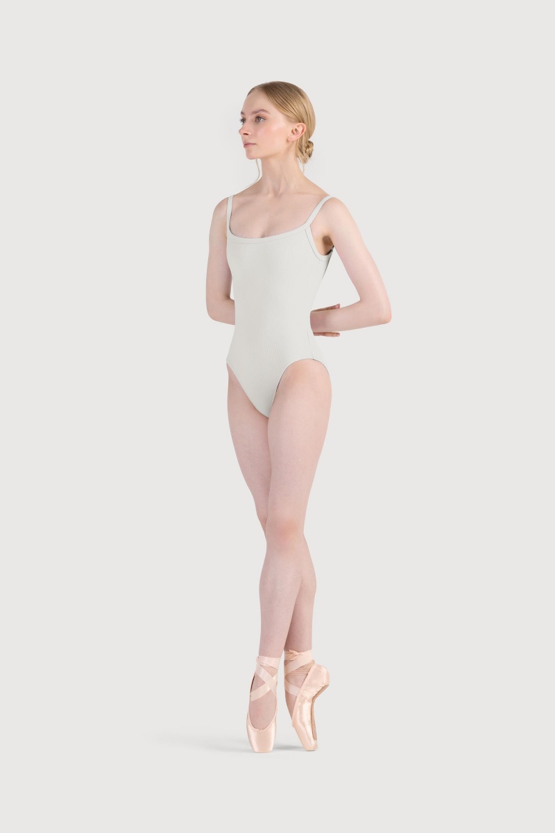 Bloch Rubee Scoop Rib Cami Women's Leotards Ivory | ILJVR84535