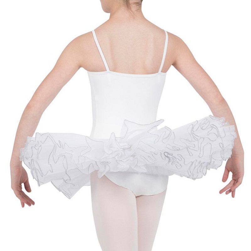 Bloch Silvana Diamante Tutu Kids' Leotards White | MILFT50112