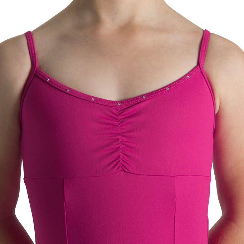 Bloch Sugar Bow Back Kids' Leotards Hot Pink | QILUV67828