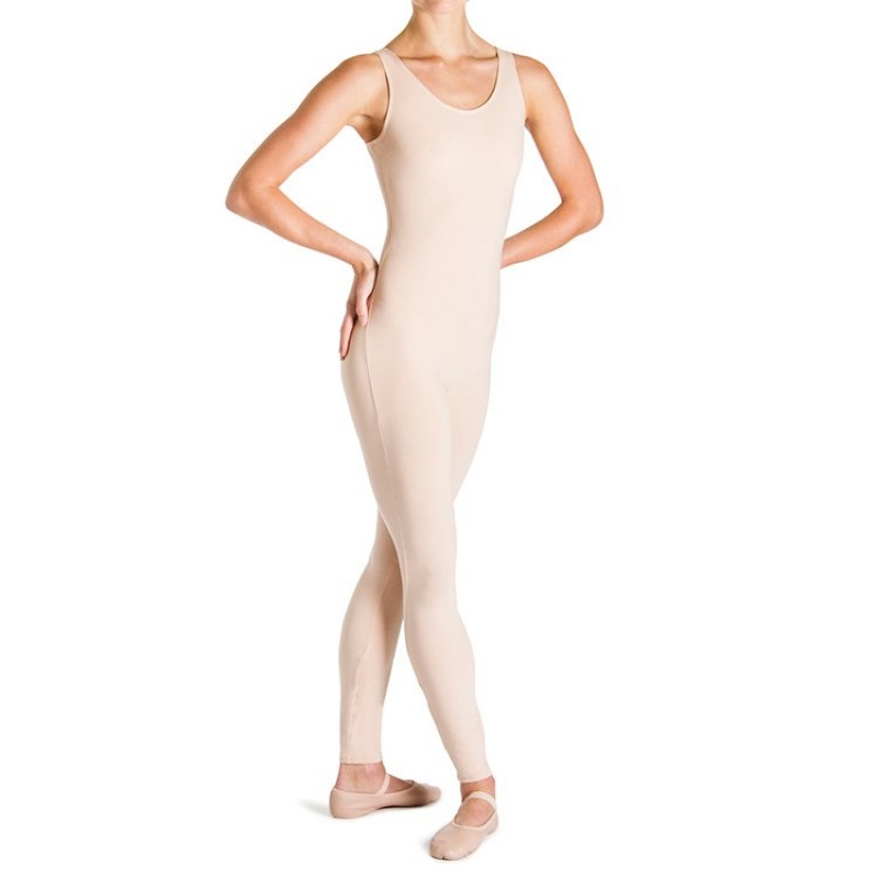 Bloch Utano Scoop Neck Women\'s Unitards Wheat | ILNEJ54455