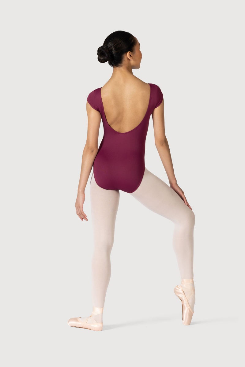 Bloch Varda Repertoire Cap Sleeve Women's Leotards Burgundy | YILVQ35519