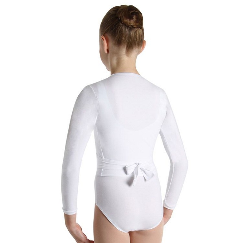 Bloch Xenia Cross-Over Kids' Tops White | UILTG47840